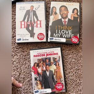 Comedy DVD Bundle: Hitch, I Think I Love My Wife, Welcome Home Roscoe Jenkins